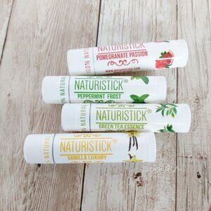 Naturistick Lip Balm 4 Pack New Sealed 100% Natural with Beeswax Cruelty Free